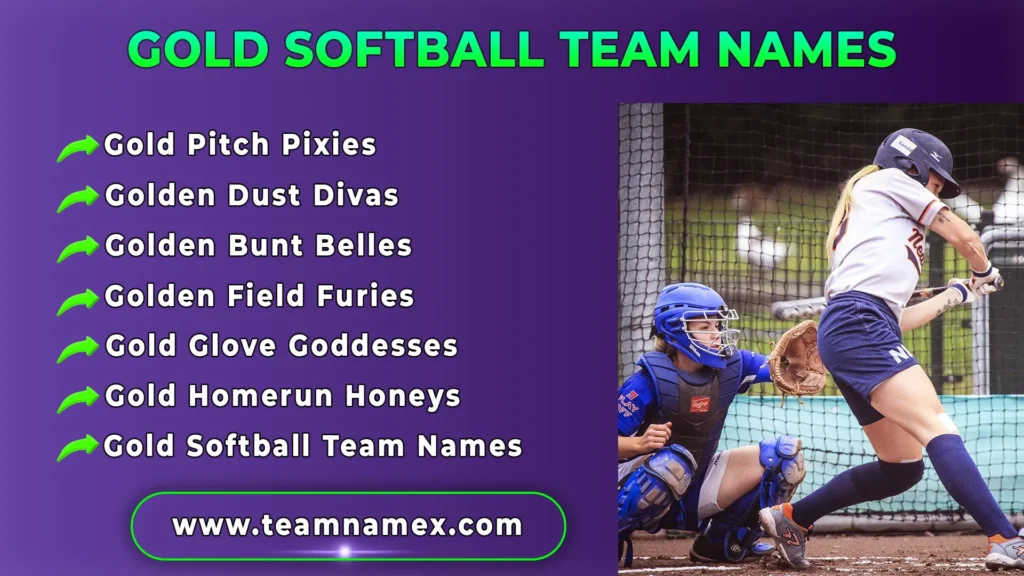 Gold Softball Team Names