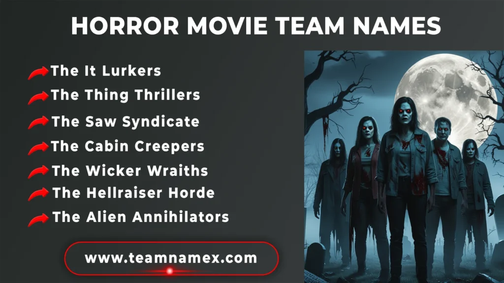 Horror Movie Team Names