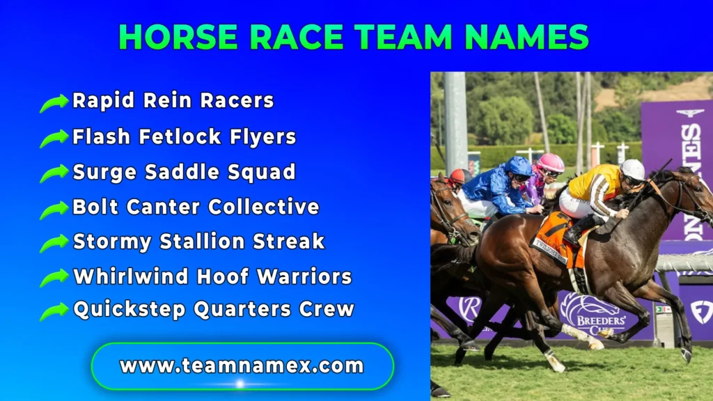 Horse Race Team Names