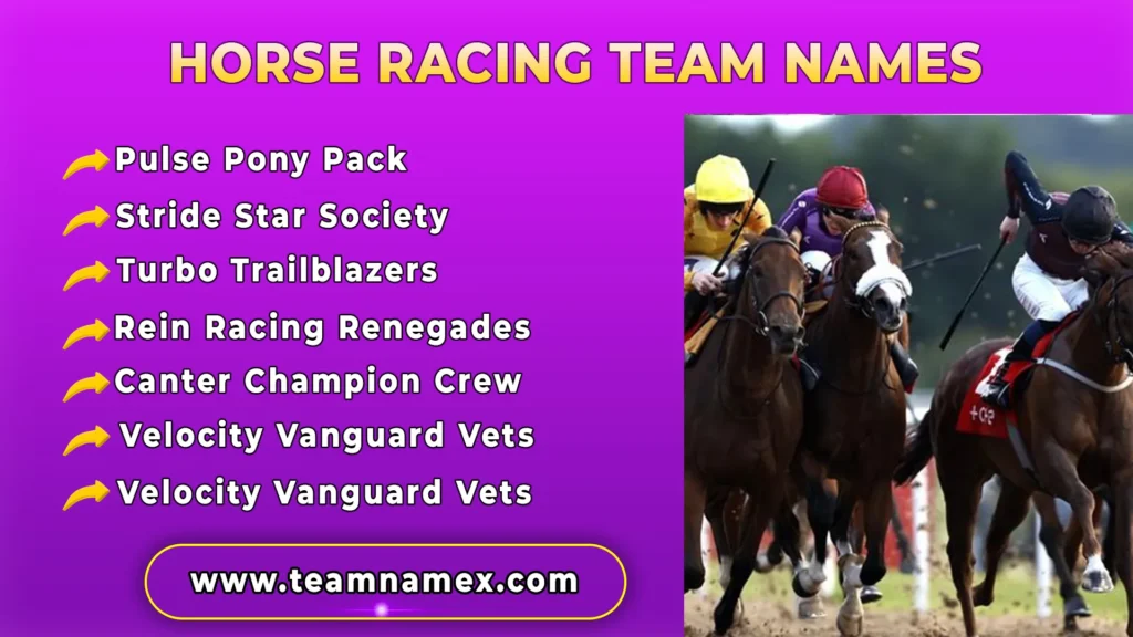 Horse Racing Team Names