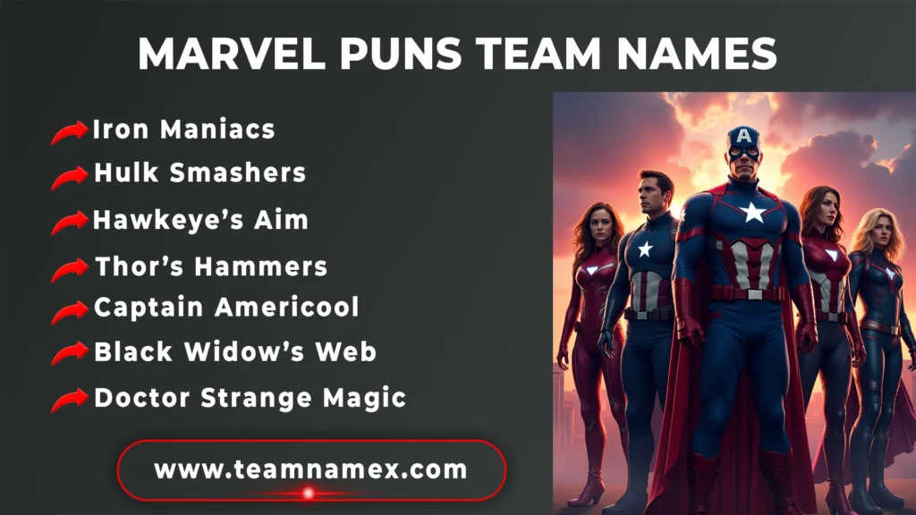 Marvel Puns Team Names