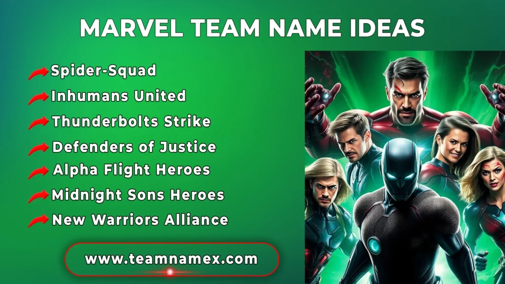 Marvel Team Name Ideas