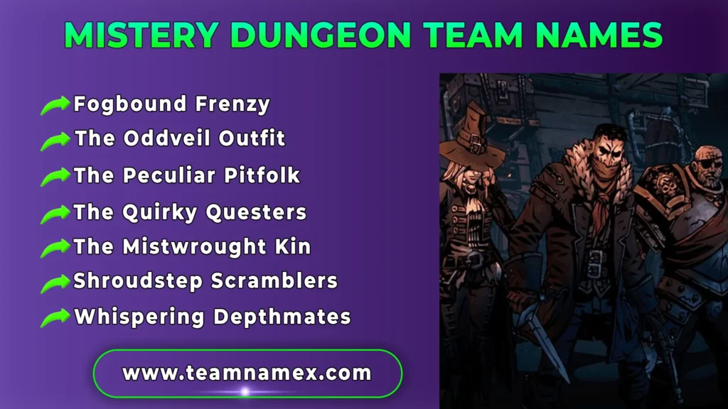 Mistery Dungeon Team Names