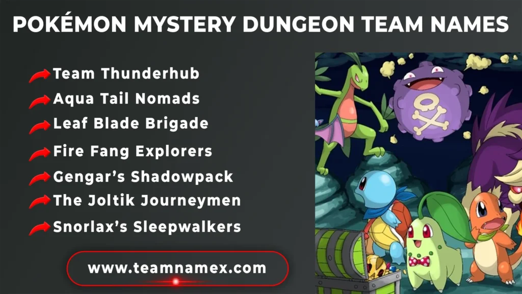 Pokémon Mystery Dungeon Team Names