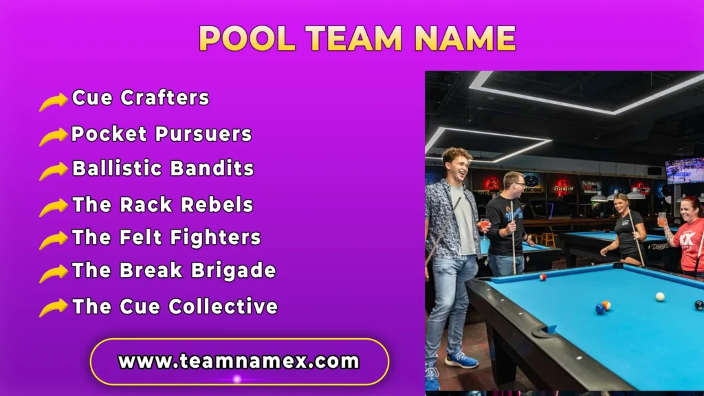 Pool Team Name