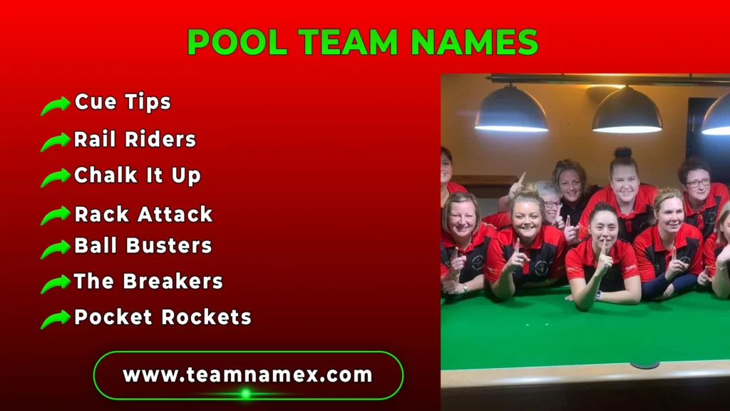 Pool Team Names