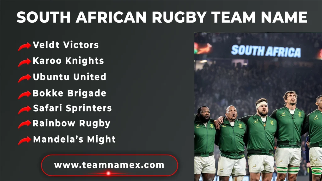 South African Rugby Team Name