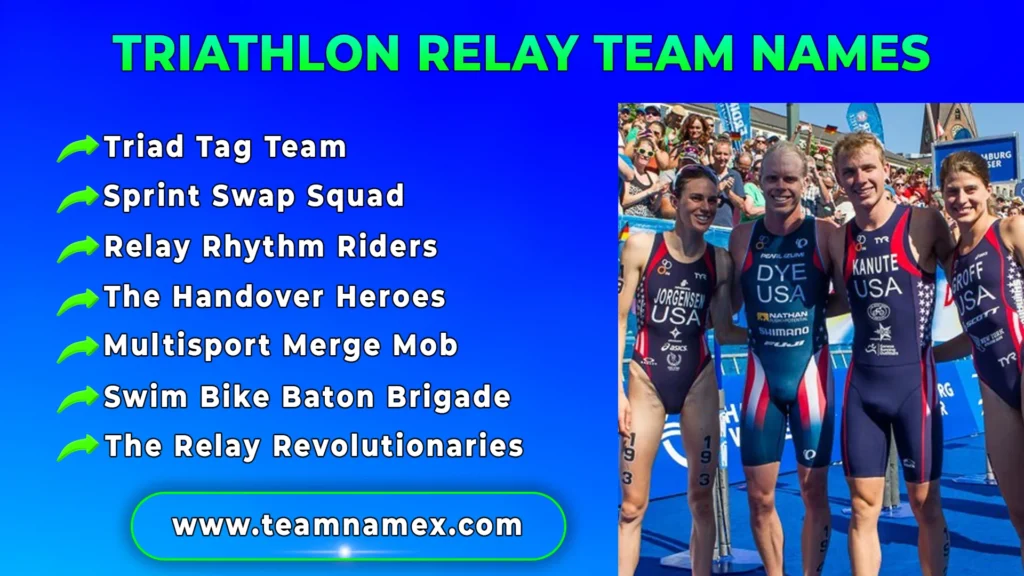 Triathlon Relay Team Names