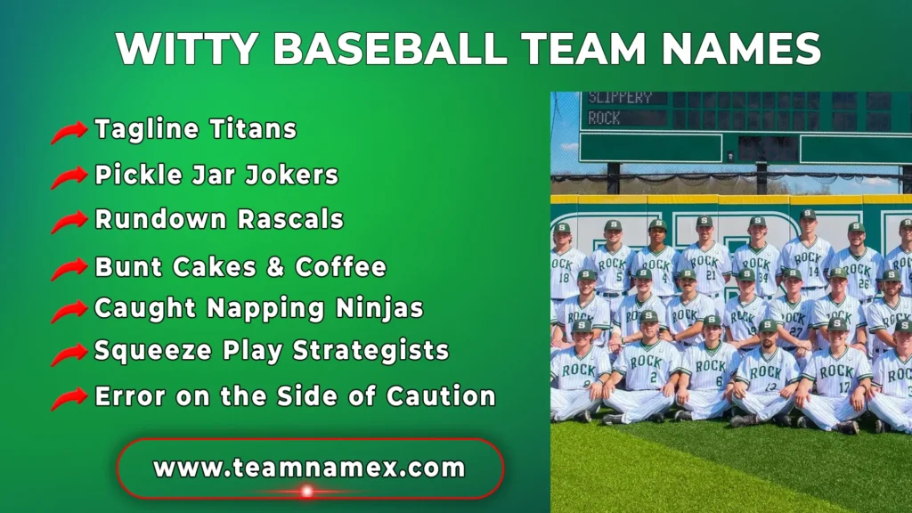 Witty Baseball Team Names