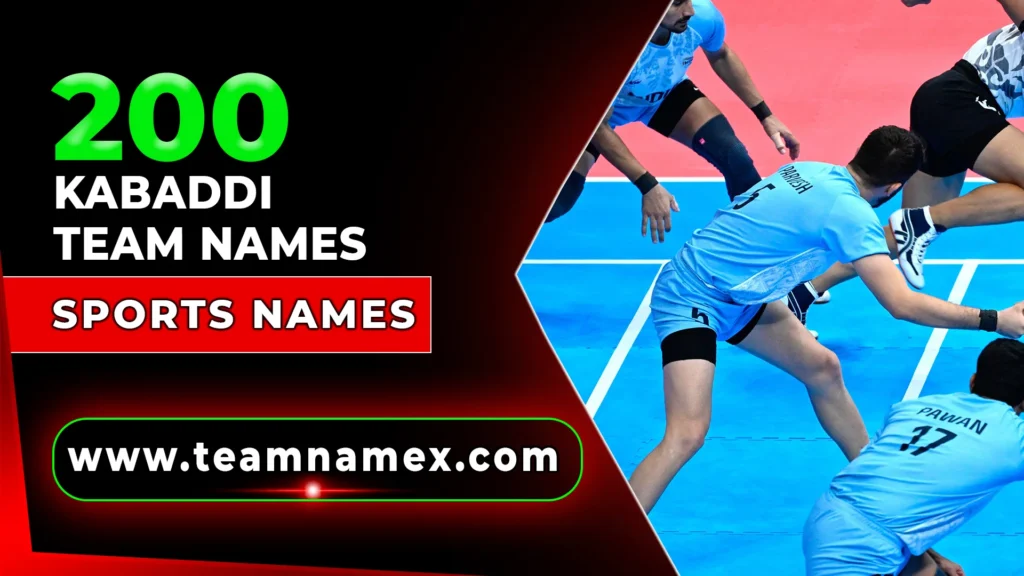Kabaddi Team Names