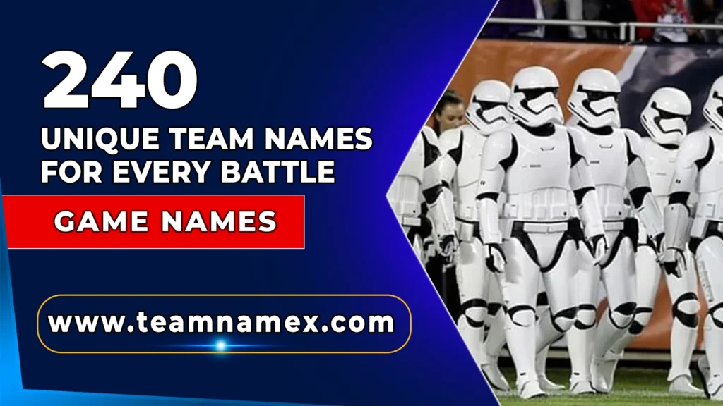 Unique Team Names for Every Battle