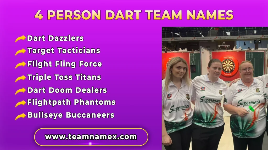 4 Person Dart Team Names