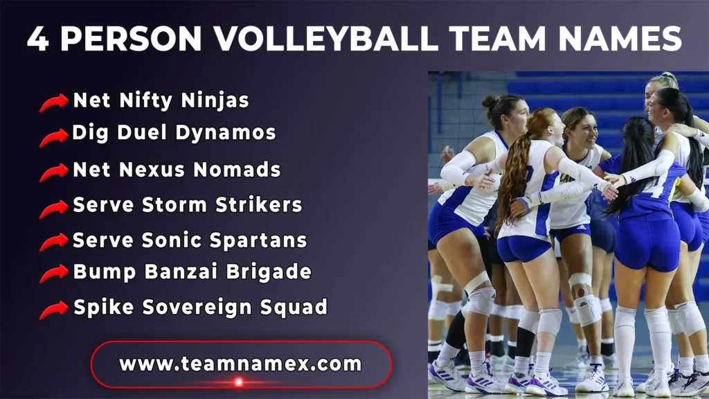 4 Person Volleyball Team Names