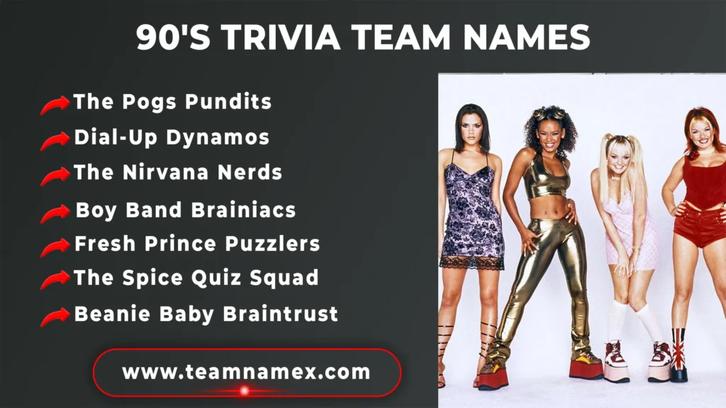 90's Trivia Team Names