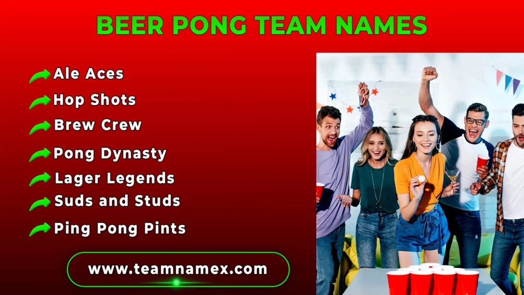 Beer Pong Team Names
