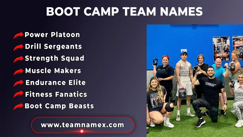 Boot Camp Team Names