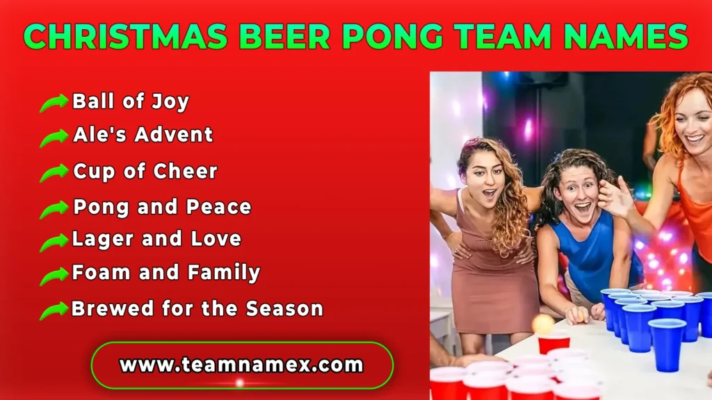 Christmas Beer Pong Team Names