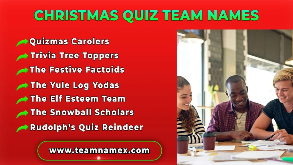 Christmas Quiz Team Names