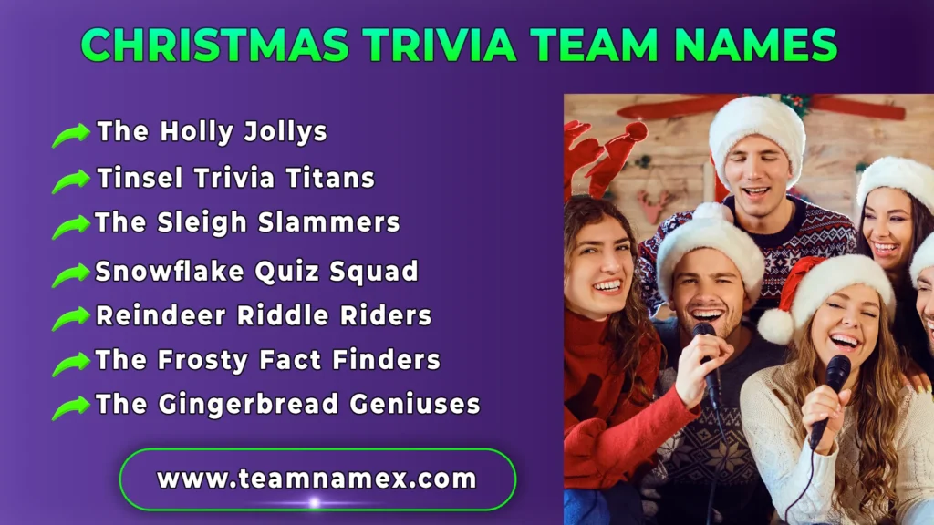 Christmas Trivia Team Names