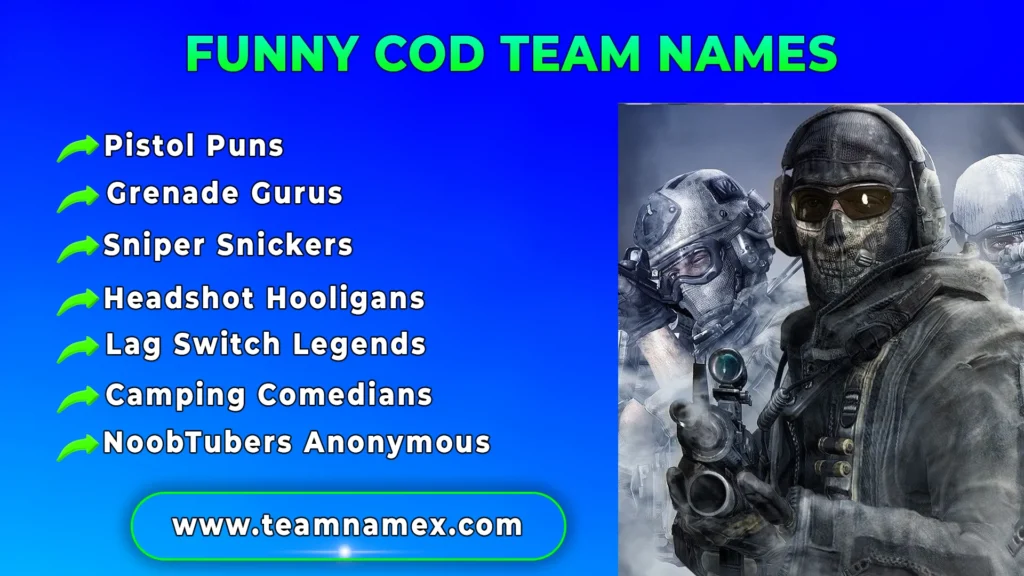 Funny COD Team Names