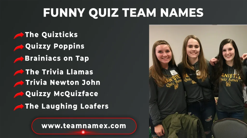 Funny Quiz Team Names