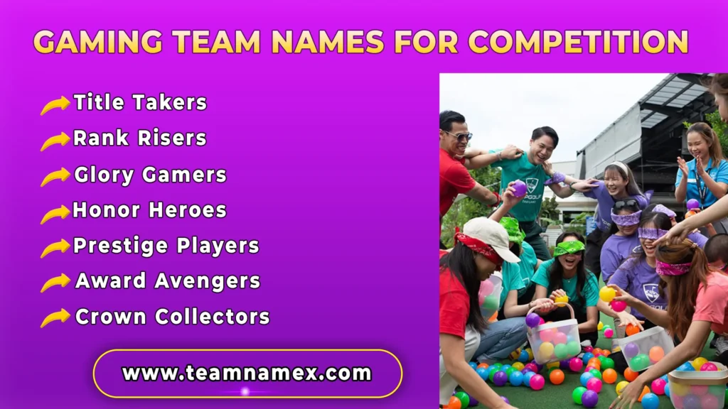 Gaming Team Names for Competition