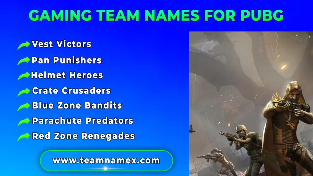 Gaming Team Names for PUBG