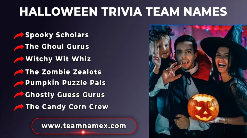 Halloween Trivia Team Names