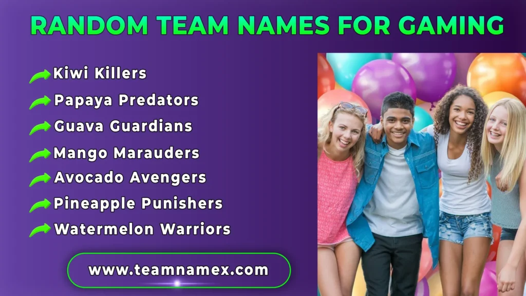 Random Team Names for Gaming