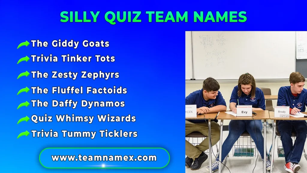 Silly Quiz Team Names
