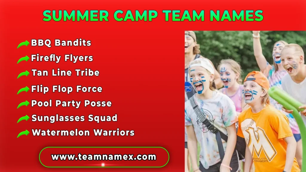 Summer Camp Team Names