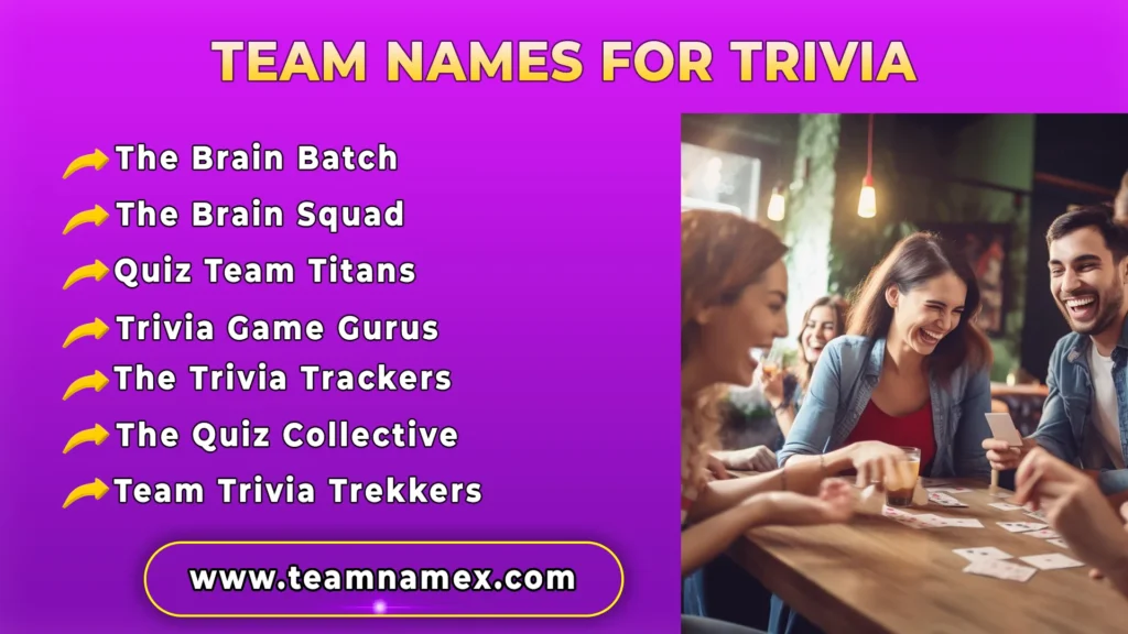 Team Names for Trivia