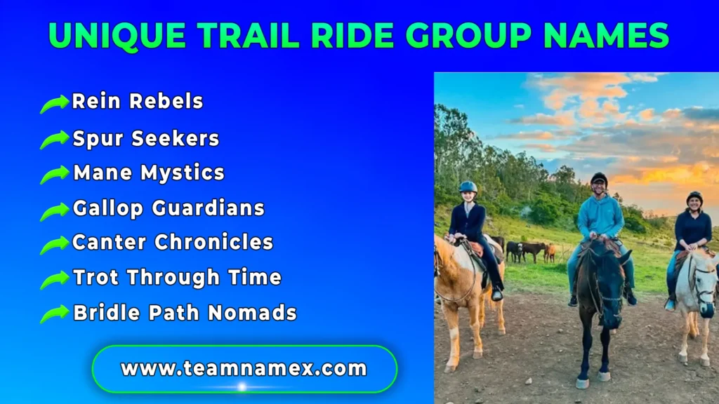 Unique Trail Ride Group Names